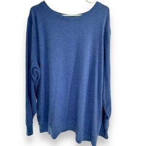 Wildfox Crew Neck Nubby Sweatshirt Oversized Blue Women's Size XXL